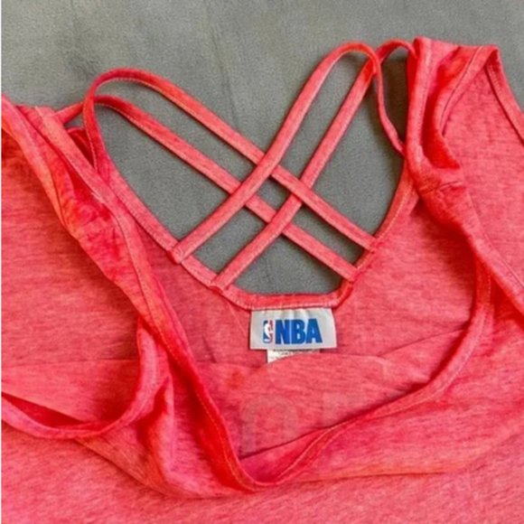 NBA Chicago Bulls Strappy Lattice Back Tank Top Red M - Picture 4 of 5